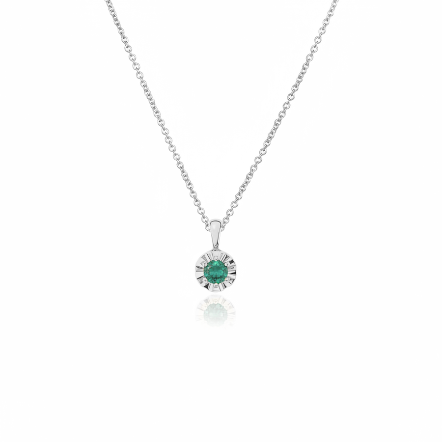 Margot Necklace | Petite Round Birthstone