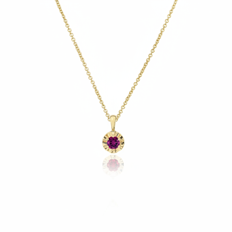 Margot Necklace II | Petite Round Birthstone