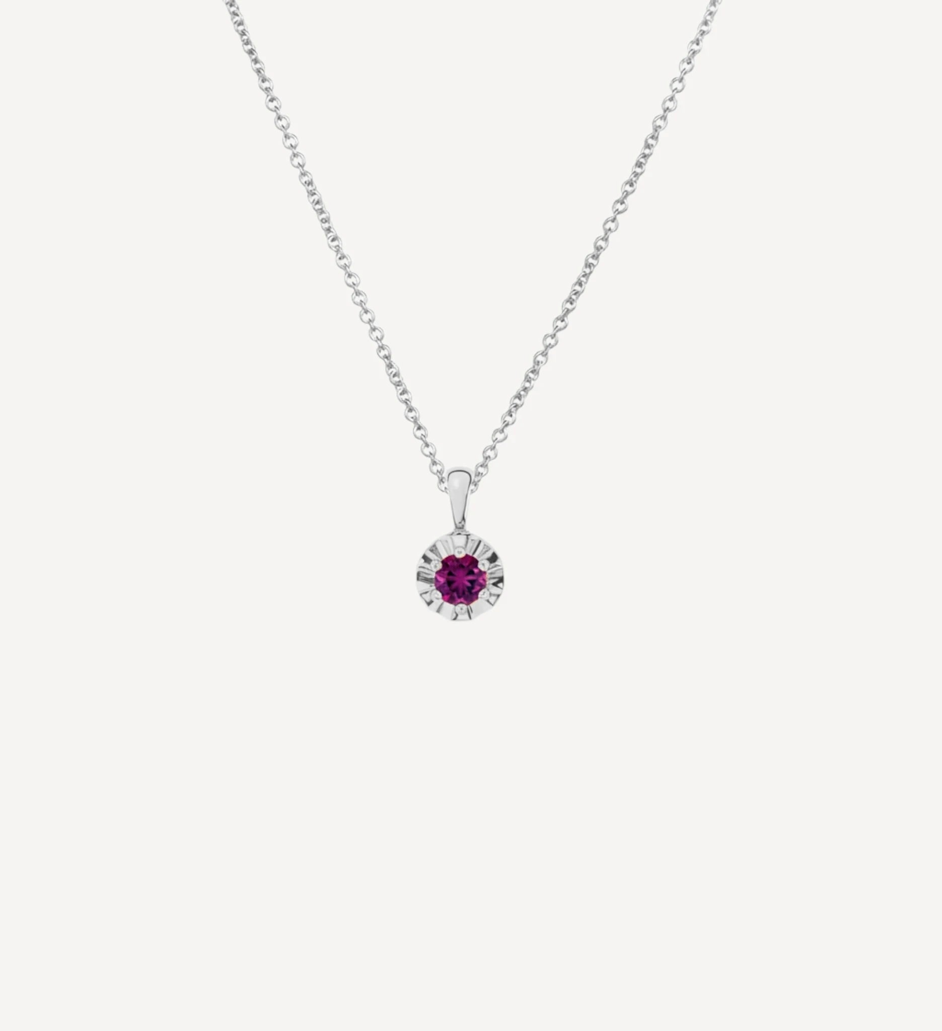 Margot Necklace | Petite Round Birthstone