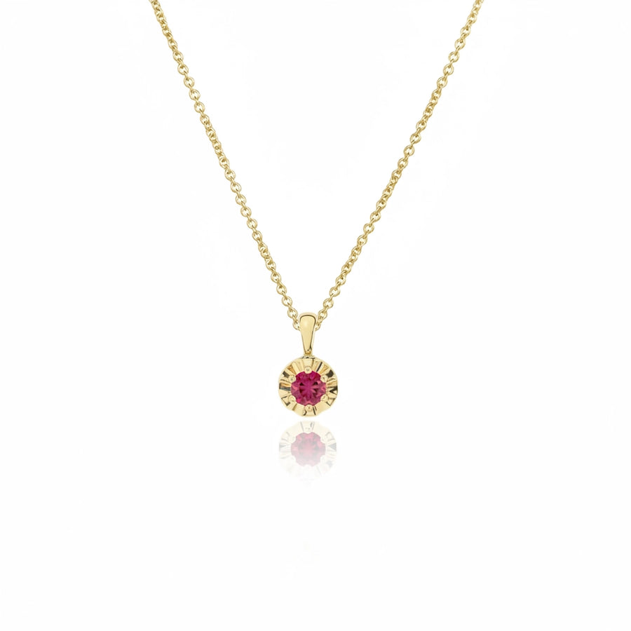 Margot Necklace II | Petite Round Birthstone