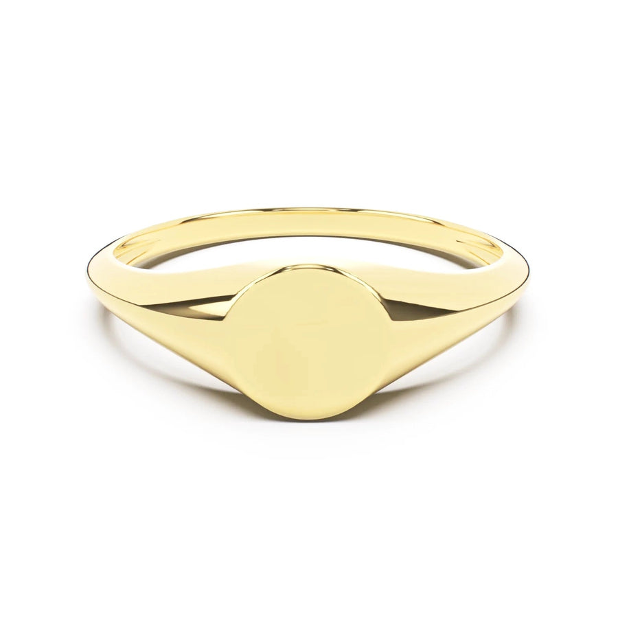 Petite Round Signet II | Engraved Initial