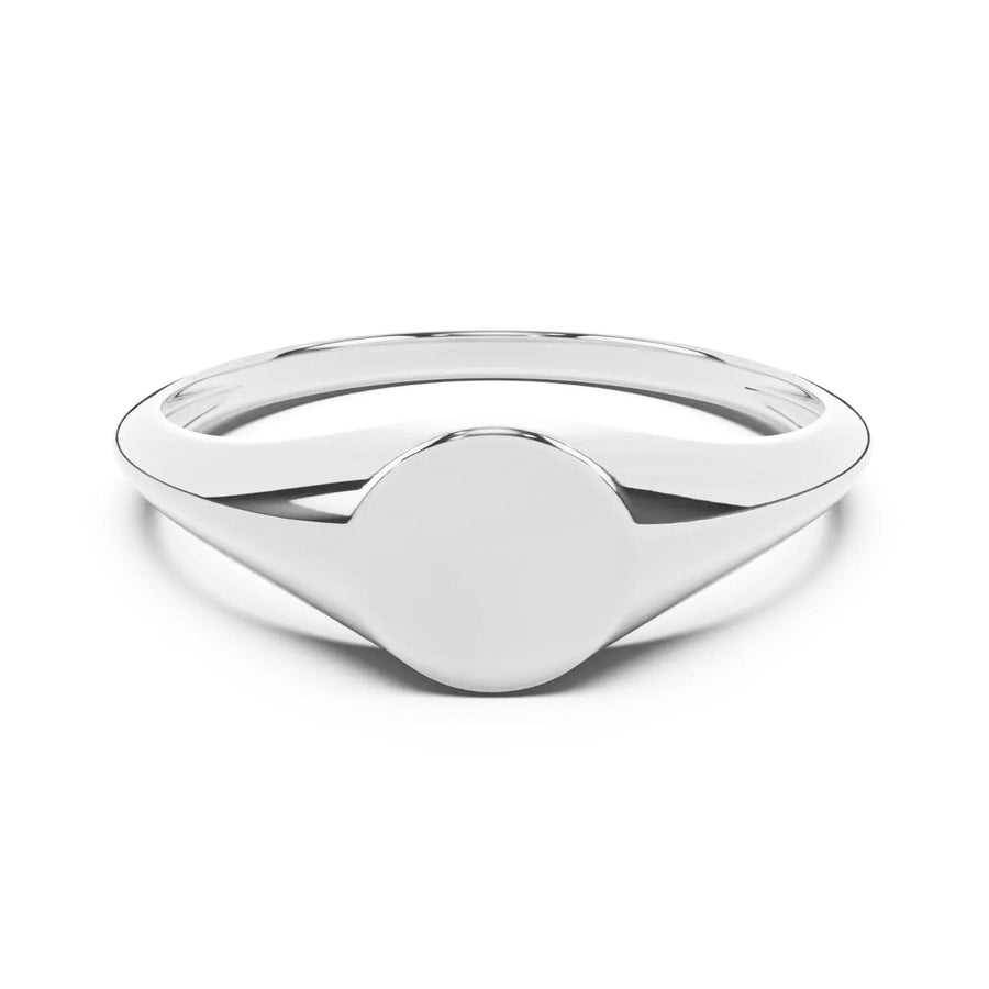 Petite Round Signet | Engraved Initial