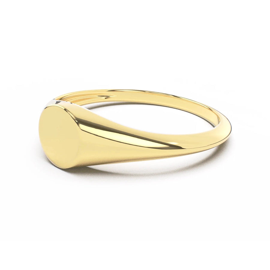 Petite Round Signet II | Engraved Initial