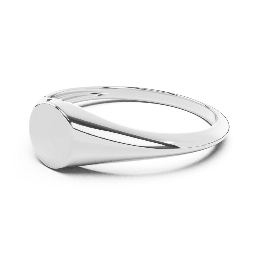 Petite Round Signet | Engraved Initial