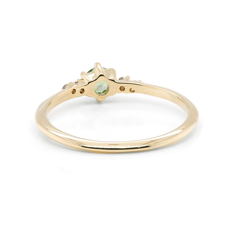 Thea II | green sapphire & diamonds