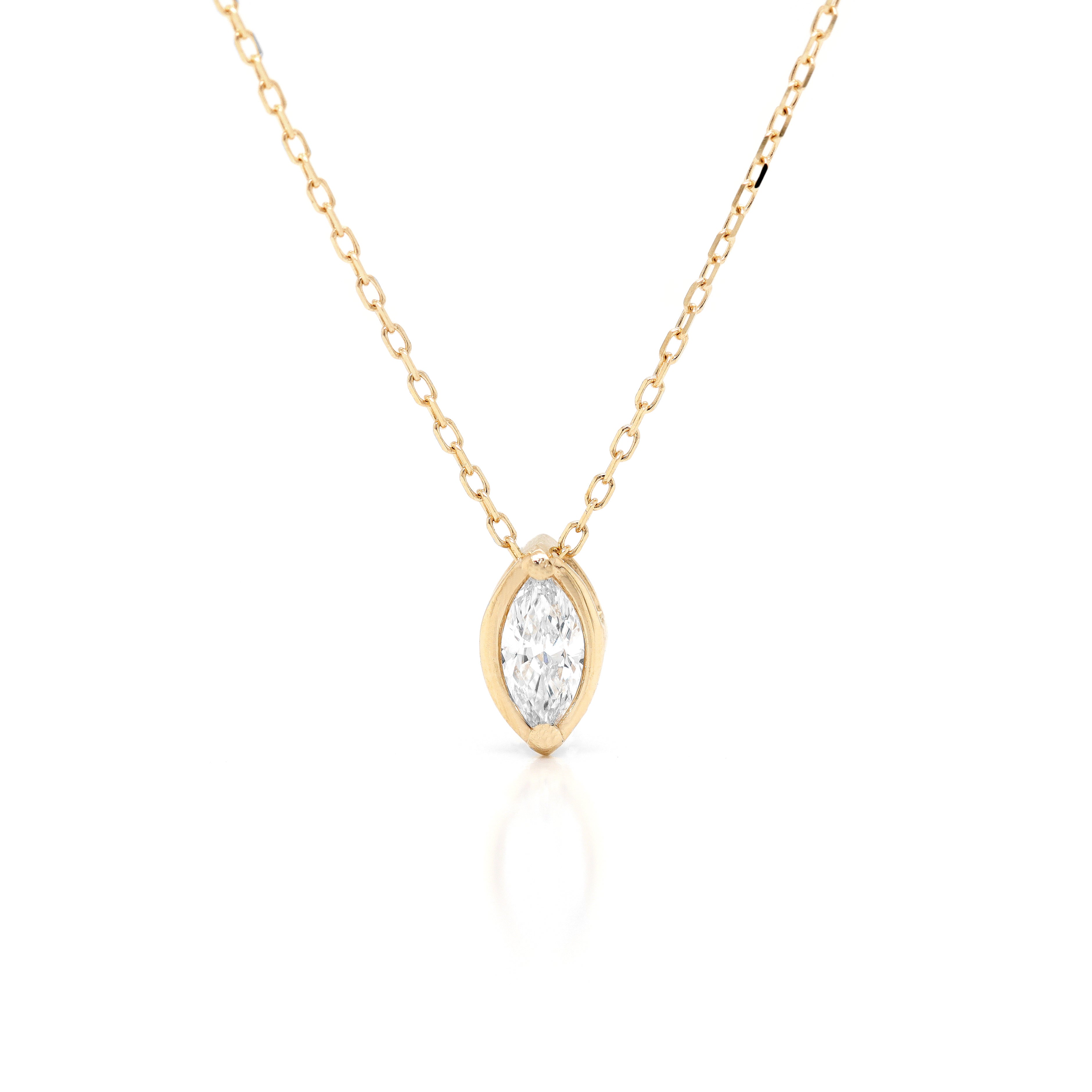 Marquise Slider Necklace II | Medium Diamond
