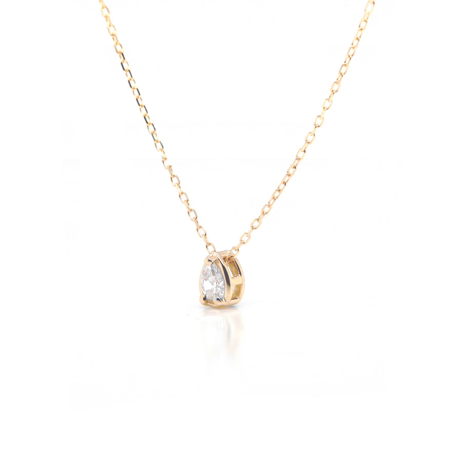 Pear Slider Necklace II | Small Diamond