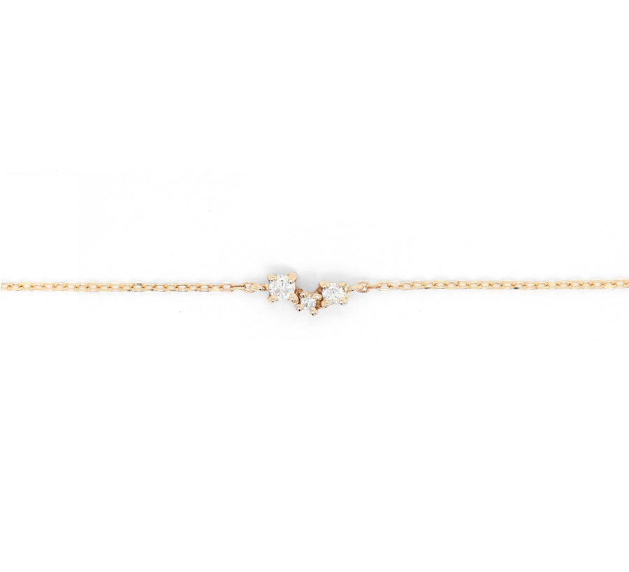 Diamond Cluster Bracelet II | white diamond