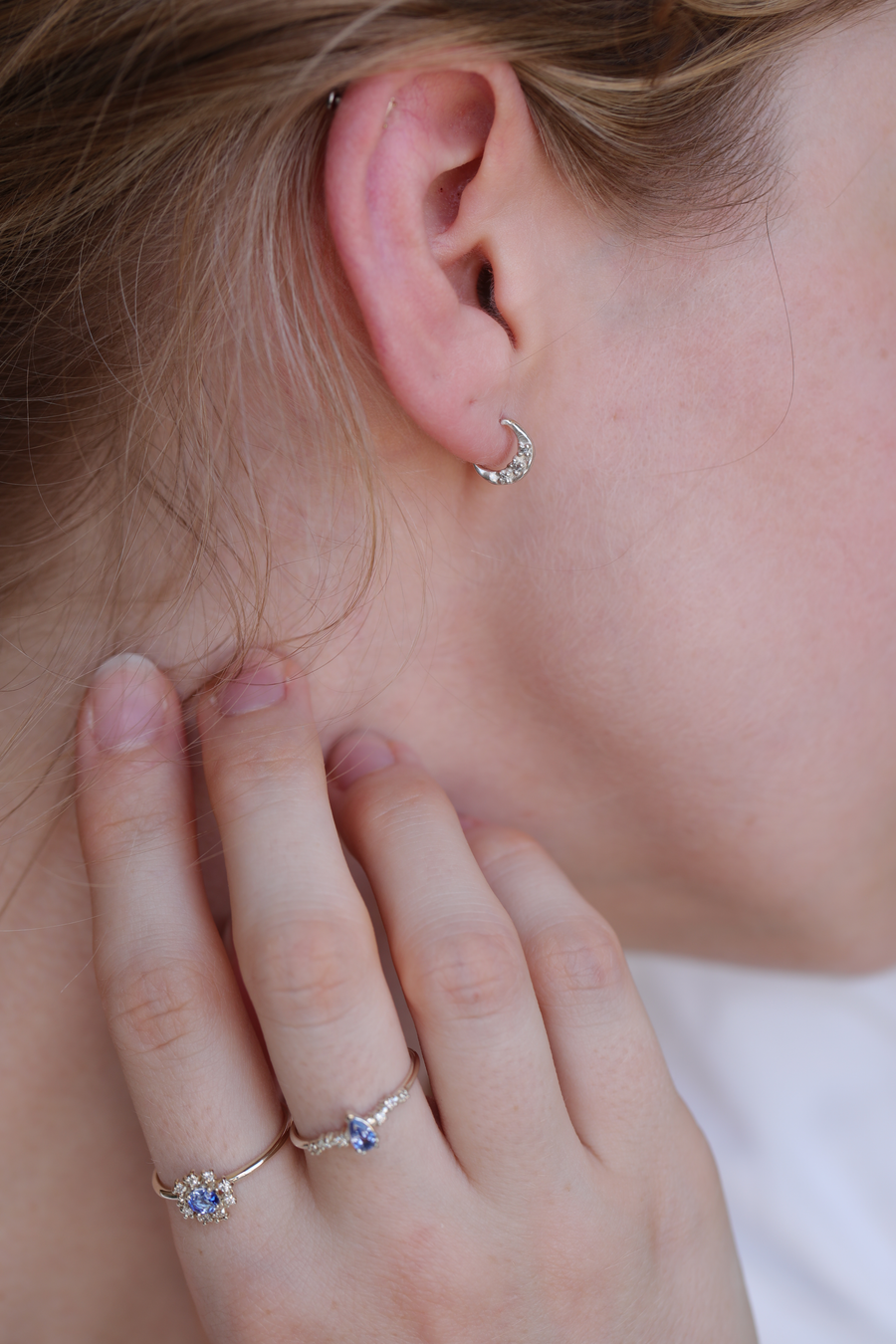 Gray diamond 2025 stud earrings