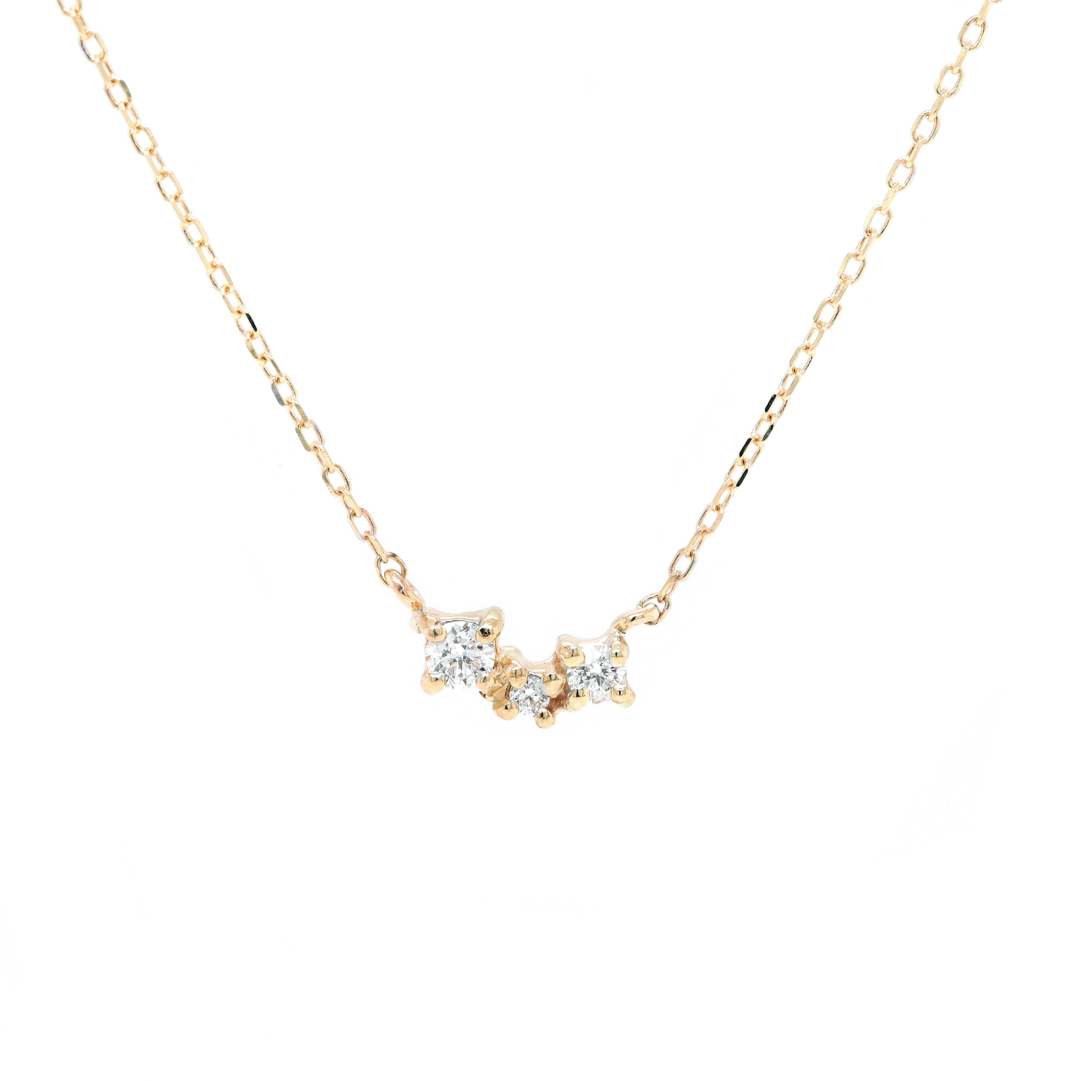 Diamond Cluster Necklace II | white diamond