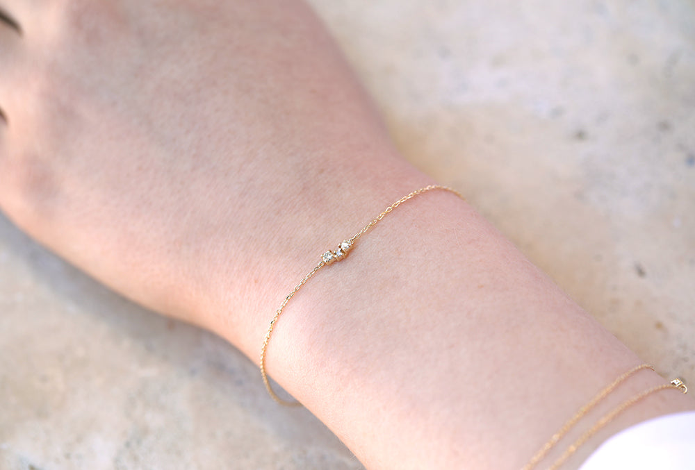 Diamond Cluster Bracelet II | white diamond