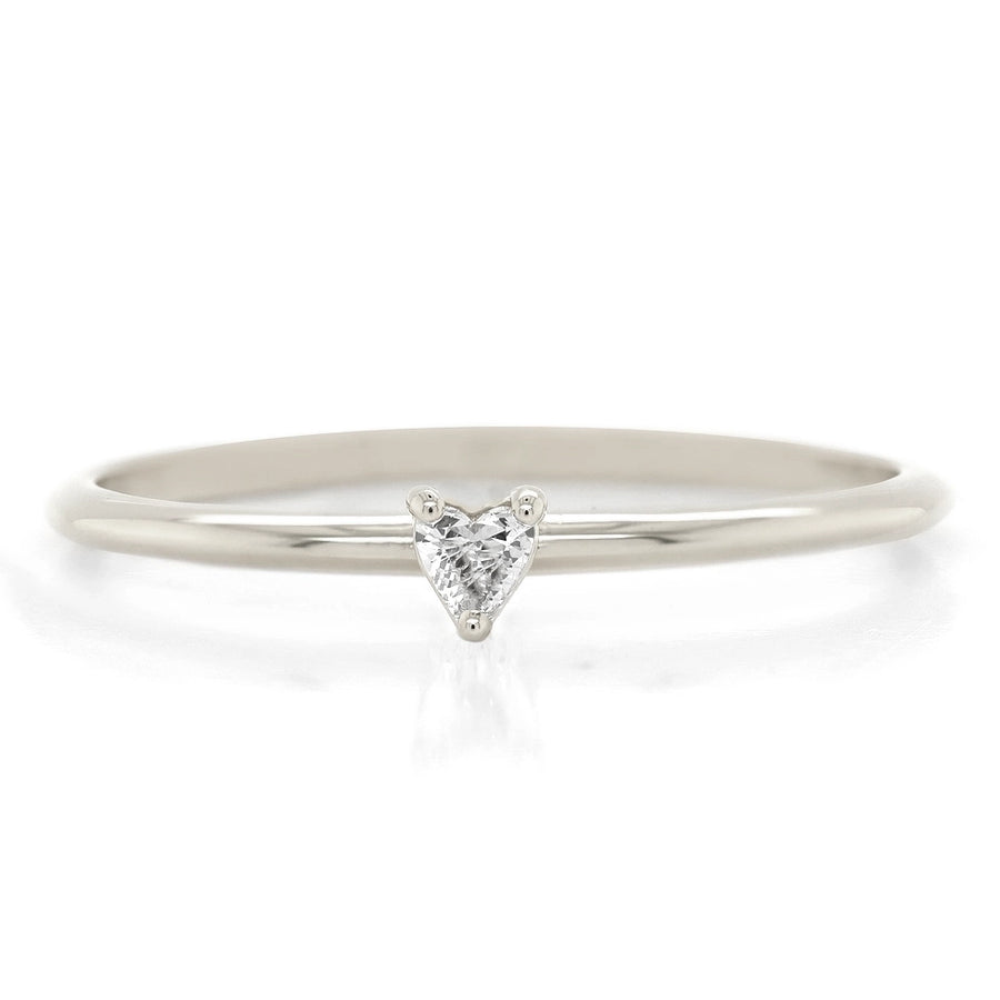 Diamond Heart Pin ring
