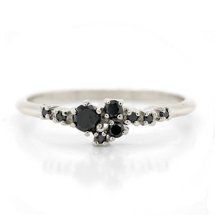 Raya Cluster ring | black diamond