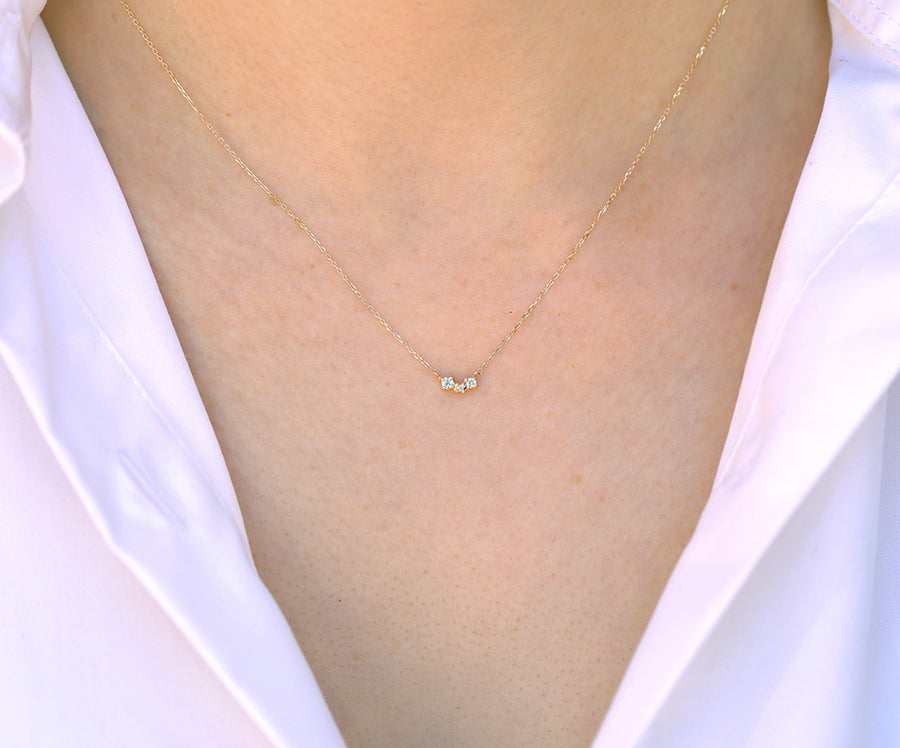 Diamond Cluster Necklace II | white diamond