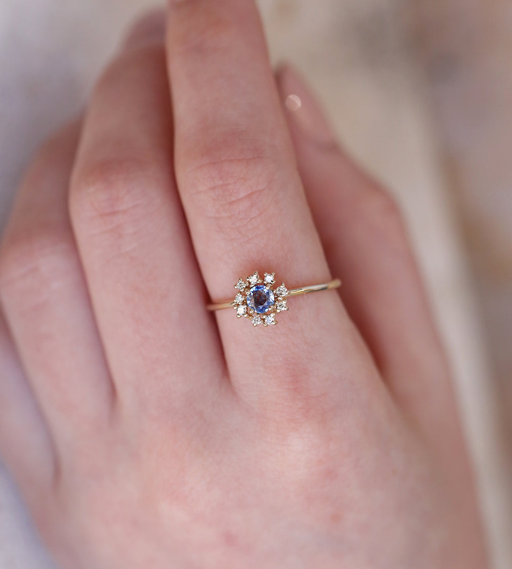 Florence II | blue sapphire & diamonds