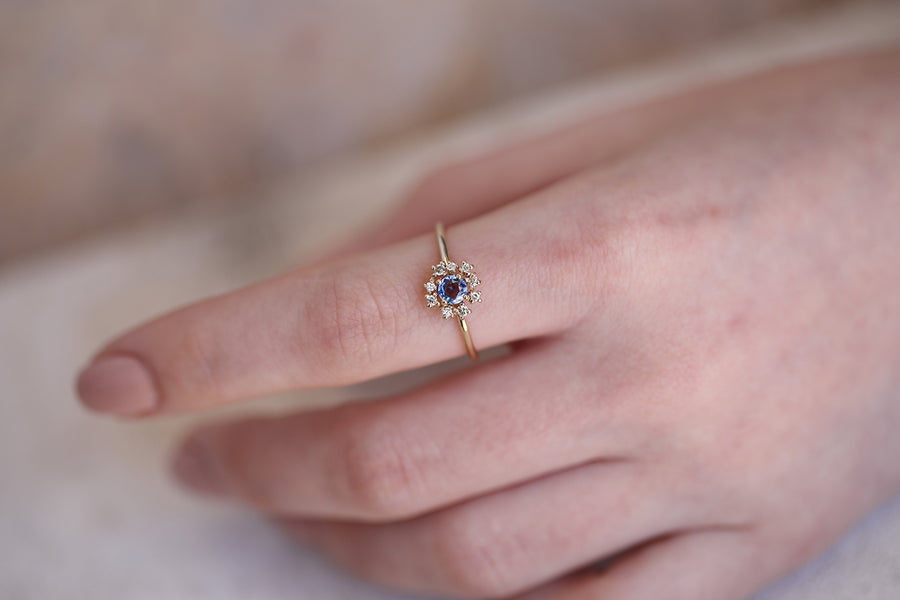Florence II | blue sapphire & diamonds