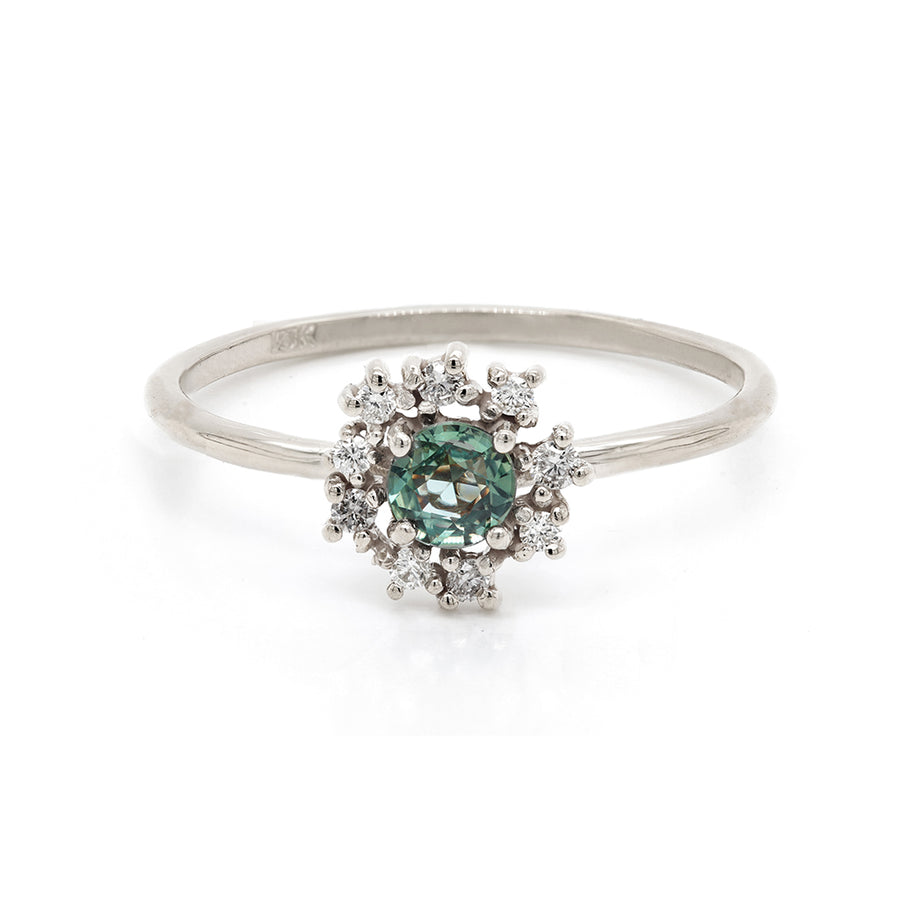 Florence | green sapphire & diamonds