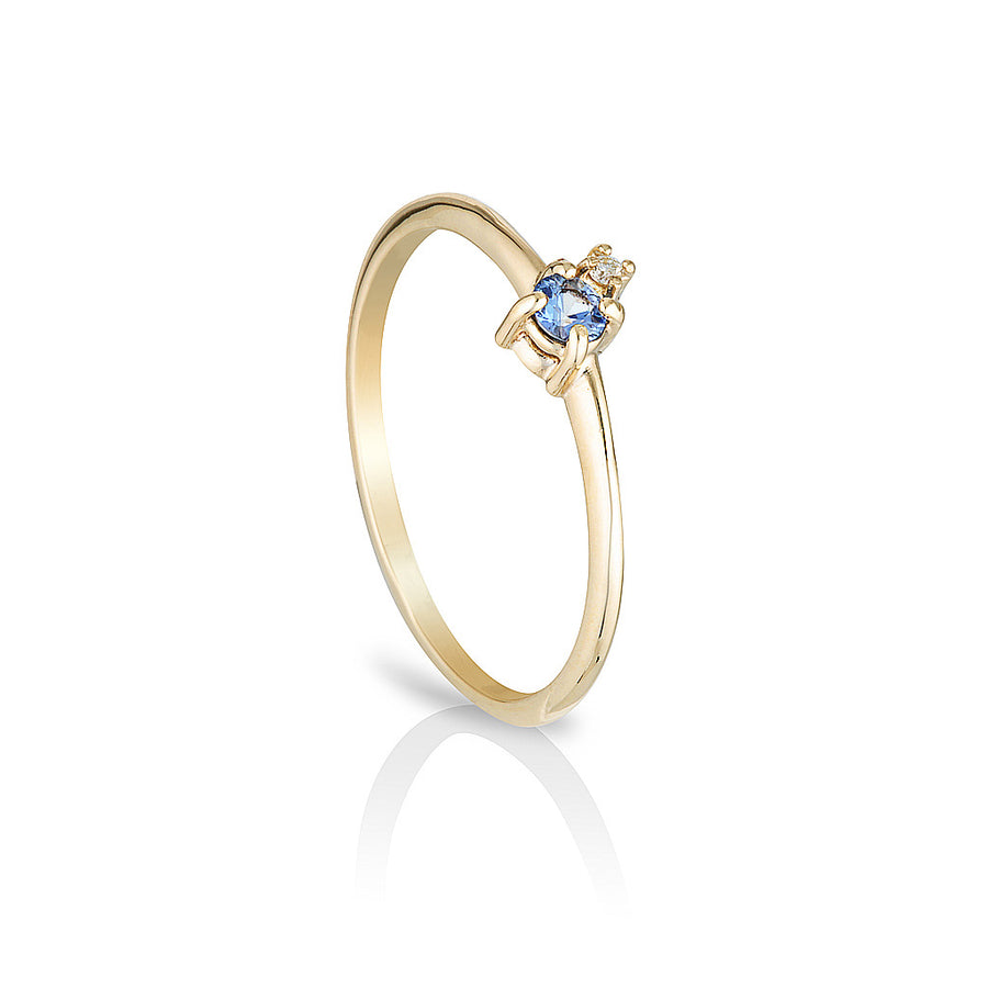 Mischa II | blue sapphire & diamond
