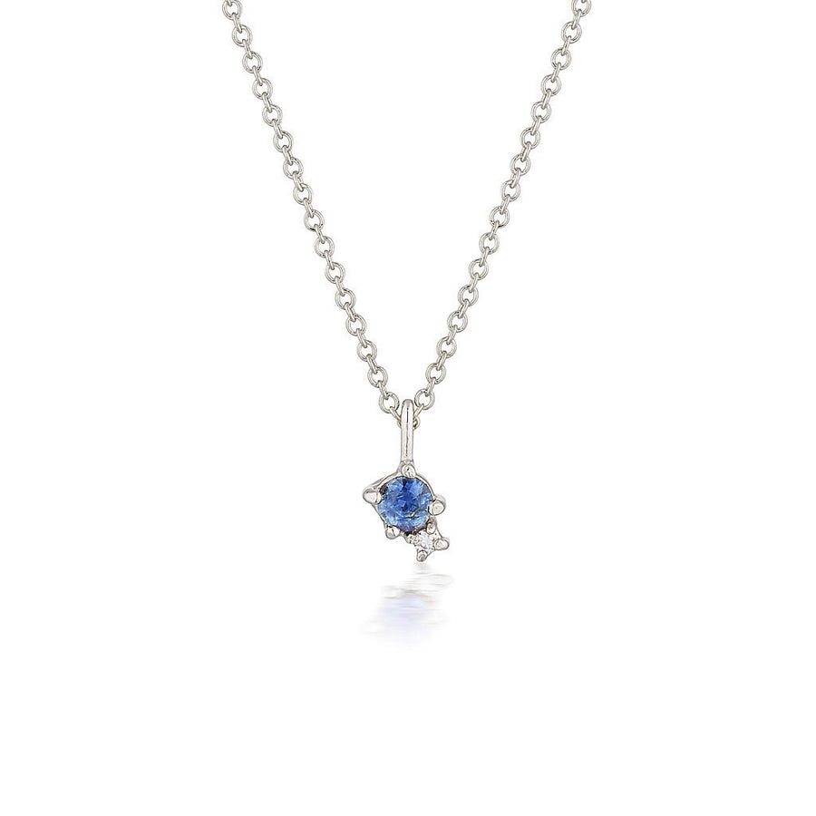 Mischa necklace | blue sapphire & diamond