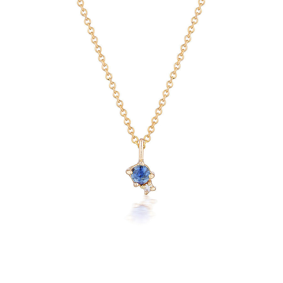 Mischa necklace II | blue sapphire & diamond