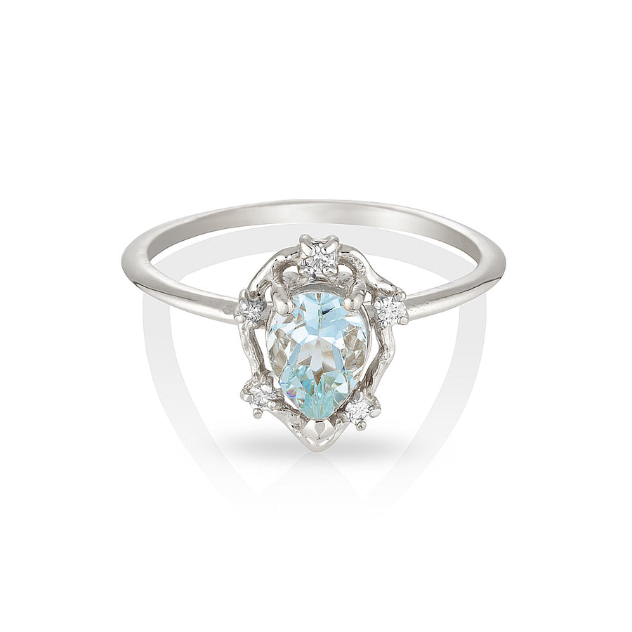 Peone | aquamarine & diamonds