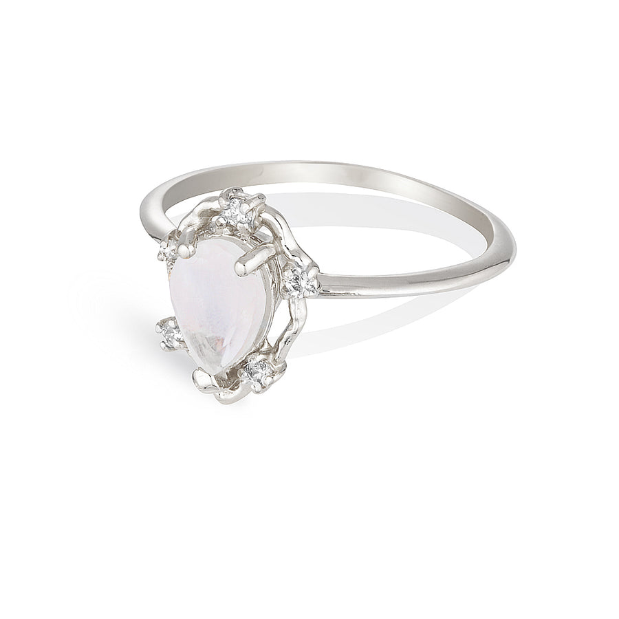 Peone | moonstone & diamonds