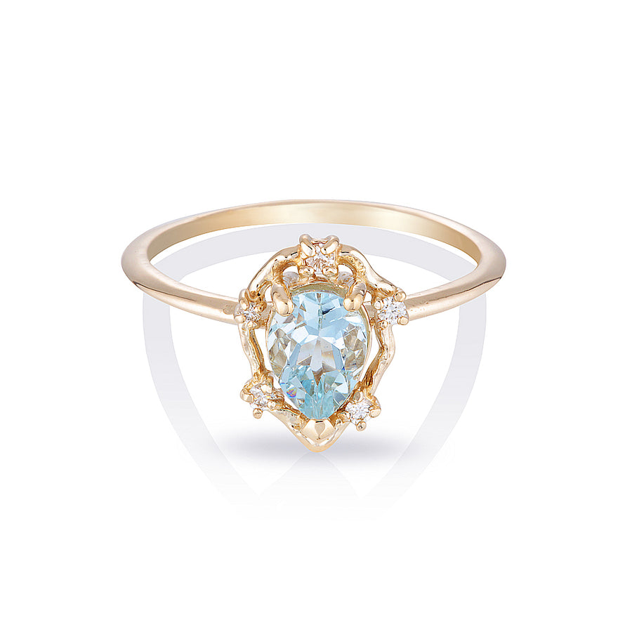 Peone II | aquamarine & diamonds