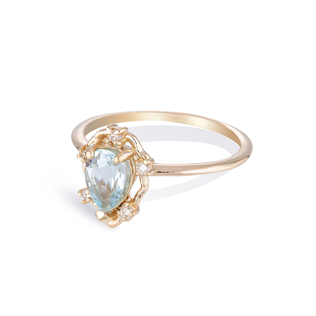 Peone II | aquamarine & diamonds