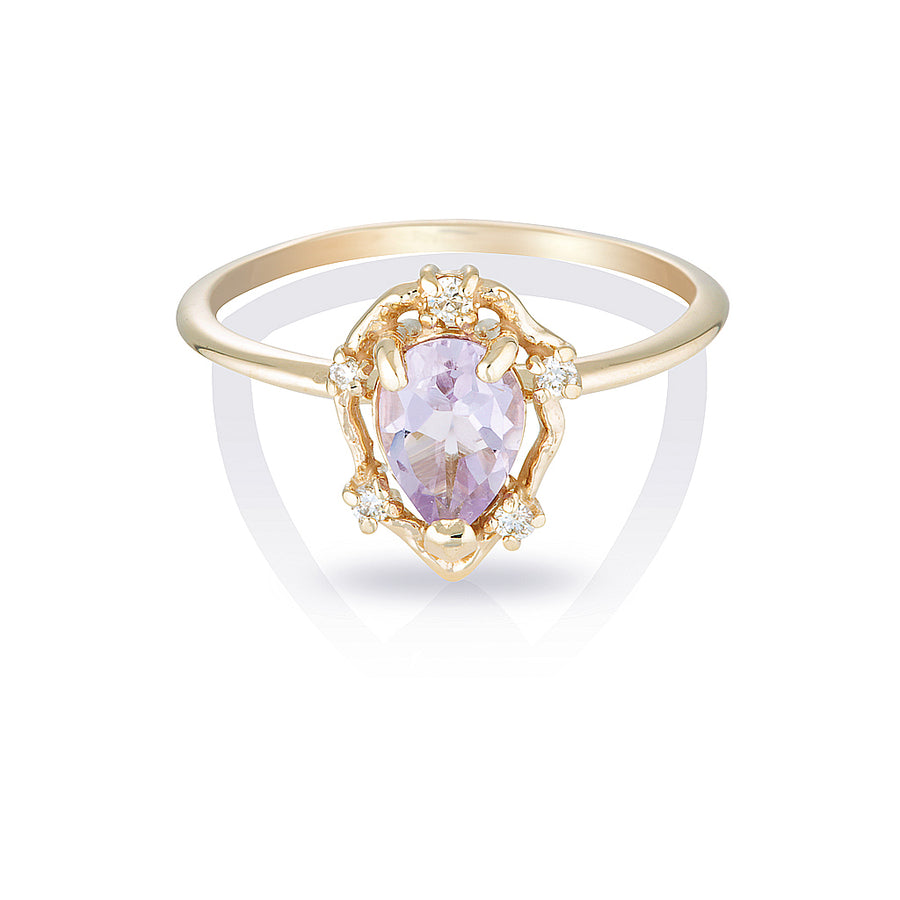Peone II | pink amethyst & diamonds