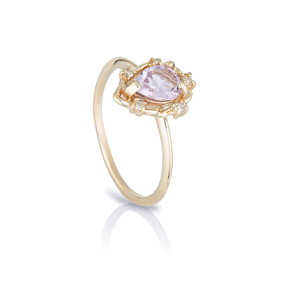 Peone II | pink amethyst & diamonds