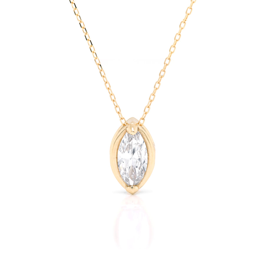 Marquise Slider Necklace II | Large Diamond