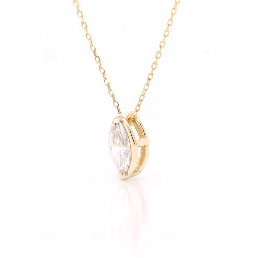 Emerald Cut Diamond Slide Necklace 14k – Resa Wilkinson