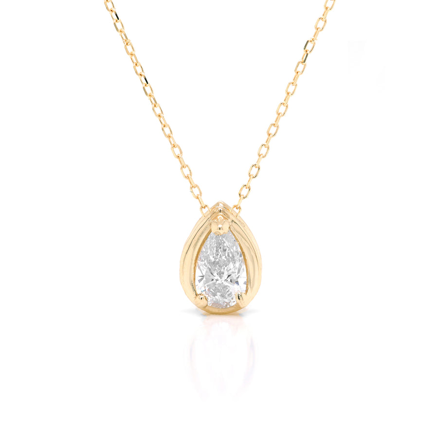 Pear Slider Necklace II | Large Diamond