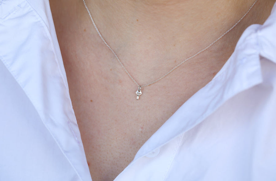 Mini Key Necklace | diamond