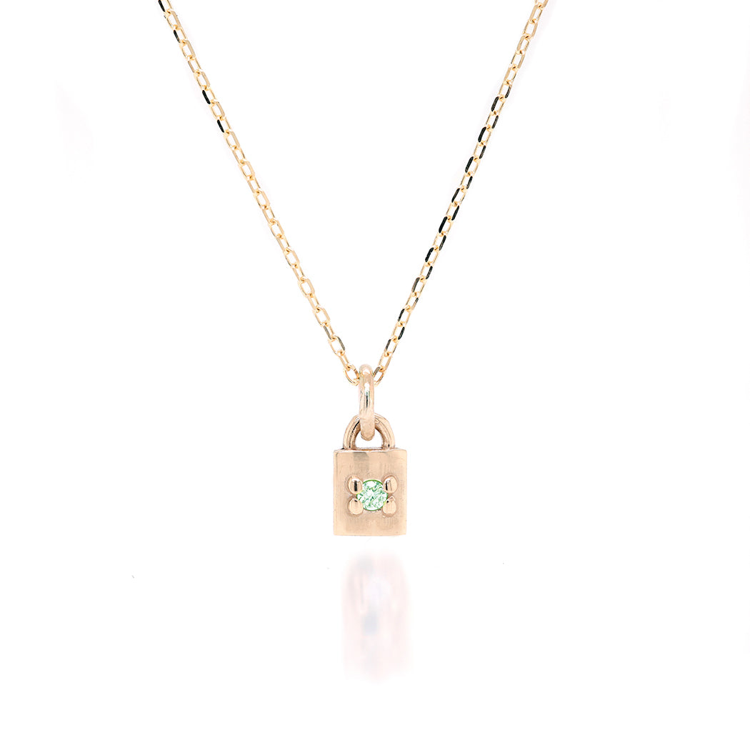 Mini Padlock Necklace II | birthstone