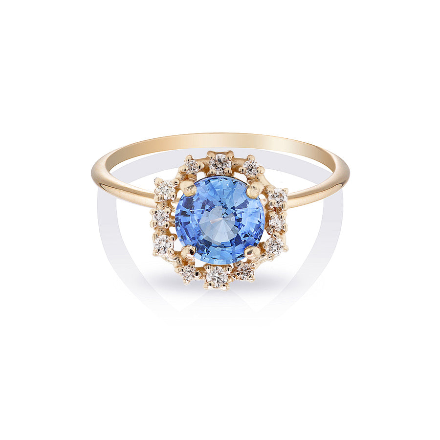 Annalise II | blue sapphire & diamonds